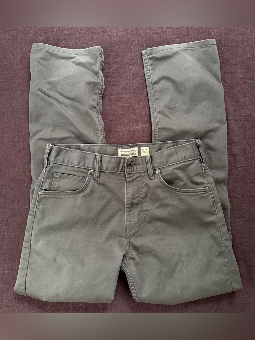 Patagonia Iron Clad Organic Cotton Pants Mens 30x32 Gray Straight Workwear Outdo